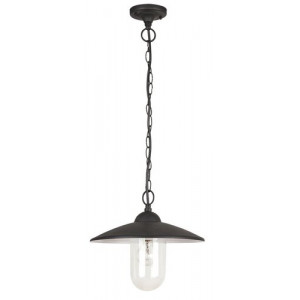 Pendul exterior Vigo 1xE27 metal/sticla negru/transparent Rabalux RBL8687