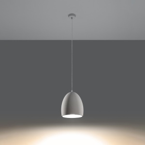 Pendul Flawiusz 1xE27 ceramica alb - Img 3