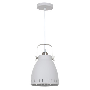 Pendul Franklin 1xE27 metal alb sablat/nichel satinat Italux