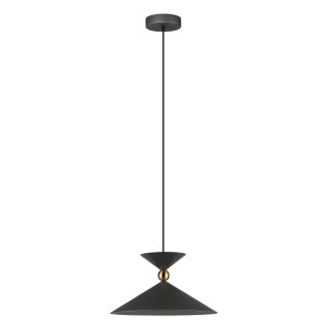 Pendul Quelto 1xE27 metal negru/auriu Italux
