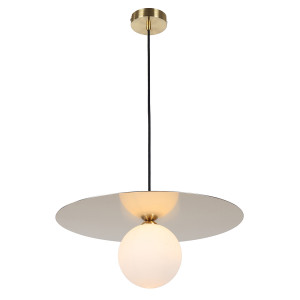 Pendul Spoletto 1xG9 metal/sticla auriu Italux
