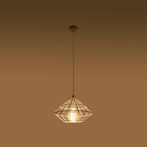 Pendul Umberto 1xE27 metal alb conic - Img 3