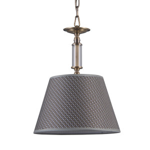 Pendul Zanobi 1xE14 metal/sticla/textil bronz antichizat Italux