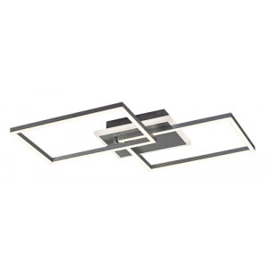 Plafoniera Athelstan LED 40W metal/acril argintiu/alb Rabalux