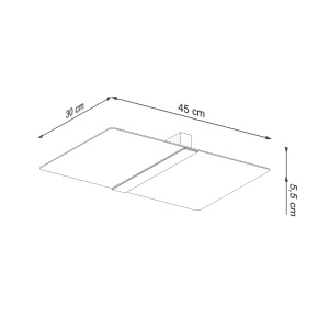 Plafoniera Azalia 2xG9 metal/sticla crom rectangular - Img 4