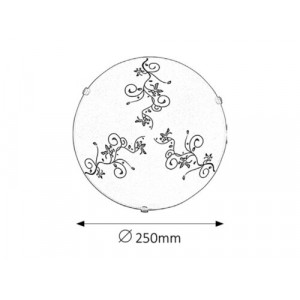 Plafoniera Bloomy 1xE27 metal/sticla alb Rabalux