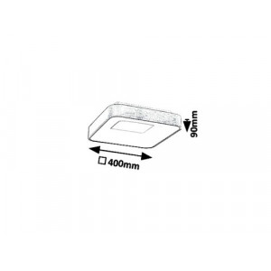 Plafoniera Carmella LED 30W metal/acril auriu/alb Rabalux
