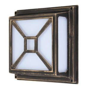 Plafoniera exterior Darius 2xE27 metal/acril auriu antichizat/alb Rabalux