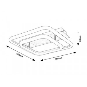 Plafoniera Fandral LED 33W metal/acril nichel/alb Rabalux