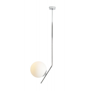 Plafoniera Gallia M 1xE27 metal/sticla crom Aldex