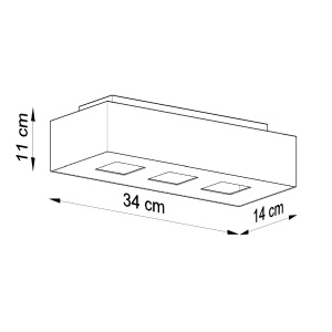 Plafoniera Mono 3xGU10 metal negru/alb rectangular - Img 4