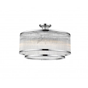 Plafoniera Sergio 6xE14 metal/sticla crom/transparent Zuma Line