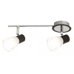 Spot bara Ati 2xE14 metal/sticla negru/alb Rabalux