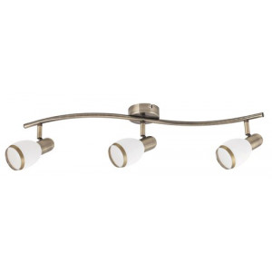 Spot bara Elite 3xE14 metal/sticla bronz/alb Rabalux RBL5972