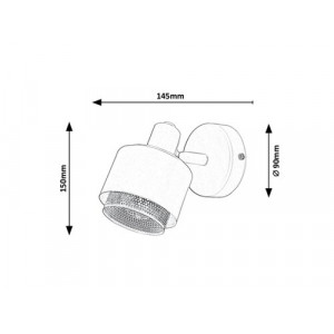 Spot bara Fedora 1xE14 metal maro/auriu Rabalux