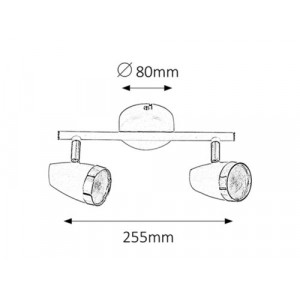 Spot bara Karen LED 8W metal/acril alb Rabalux
