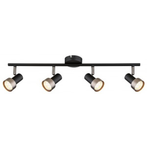 Spot bara Konrad 4xGU10 metal negru/argintiu Rabalux