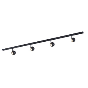 Spot bara Marvi TR Blake 4xGU10 metal negru Italux
