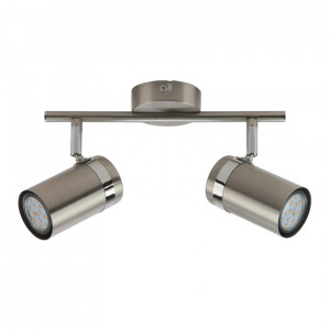 Spot bara Palmoni 2xGU10 metal nichel satinat/crom Italux