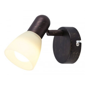 Spot bara Soma 1xE14 metal/sticla maro/crem Rabalux