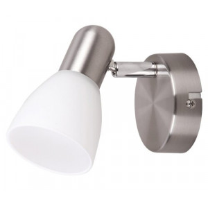 Spot bara Soma 1xE14 metal/sticla nichel/alb Rabalux RBL6301