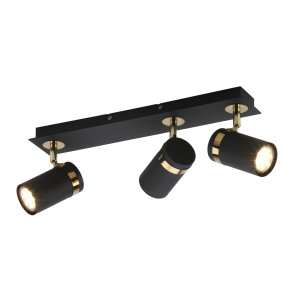 Spot bara Verano 3xGU10 metal negru mat/auriu/crom Italux
