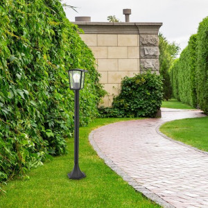 Stalp exterior Taverna 1xE27 metal/acril negru Rabalux
