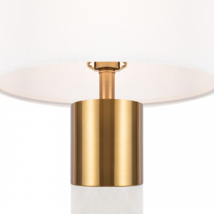 Veioza Bianco 1xE27 metal/alabastru/textil bronz/alb Maytoni