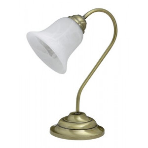 Veioza Francesca 1xE14 metal/sticla bronz/alb Rabalux