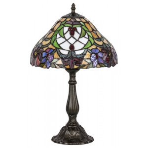 Veioza Mirella 1xE27 metal/sticla bronz/multicolor Rabalux