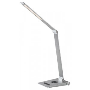 Veioza Nilfgard LED 13W metal/lemn/ratan argintiu/alb Rabalux