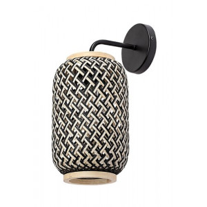Aplica Adalla 1xE27 metal/ratan negru/multicolor Rabalux