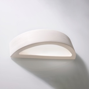 Aplica Atena 1xE27 ceramica alb semicircular - Img 2