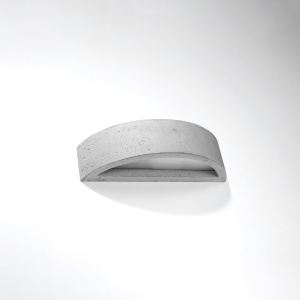 Aplica Atena 1xE27 ciment/sticla gri semicircular - Img 2