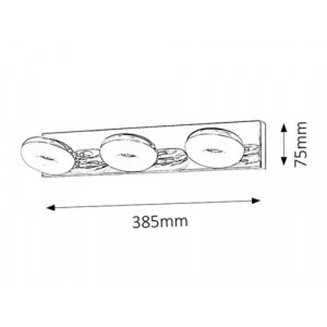 Aplica Beata LED 15W metal/acril crom/alb Rabalux
