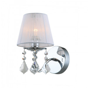 Aplica Cornelia 1xE14 metal/cristal crom/alb Italux