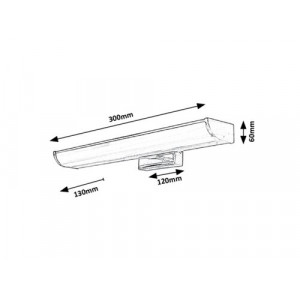 Aplica Evron LED 5W metal/acril crom/alb Rabalux