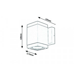 Aplica exterior Buffalo 1xGU10 metal/sticla antracit Rabalux