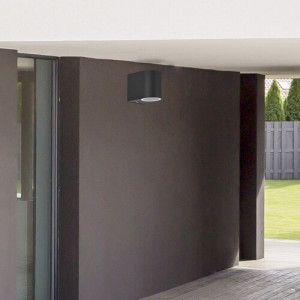 Aplica exterior Chile 1xGU10 metal/sticla negru Rabalux