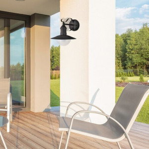 Aplica exterior Oslo 1xE27 metal/acril negru Rabalux