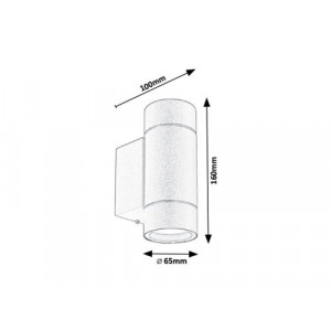 Aplica exterior Phoenix 1xGU10 metal/sticla antracit Rabalux