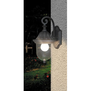Aplica exterior Sydney 1xE27 metal/sticla negru Rabalux