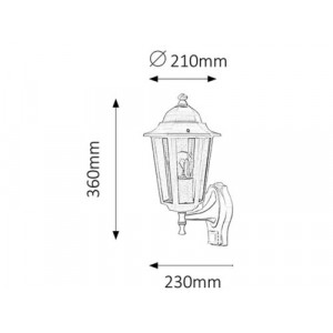 Aplica exterior Velence 1xE27 metal/sticla alb Rabalux