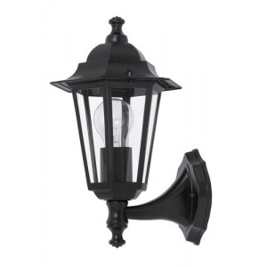 Aplica exterior Velence 1xE27 metal/sticla negru Rabalux RBL8204