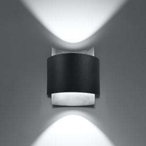 Aplica Impact 1xG9 metal negru rectangular - Img 3