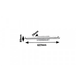 Aplica John LED 18W metal/acril crom/alb Rabalux