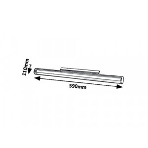 Aplica Paula LED 12W metal/sticla/acril crom Rabalux