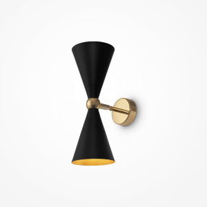 Aplica Vesper 2xE14 metal negru/auriu Maytoni
