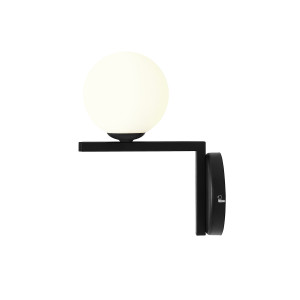 Aplica Zac 1xE14 metal/sticla negru Aldex