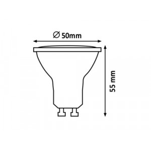 Bec LED GU10 7W 3000K - lumina calda 500 lumeni